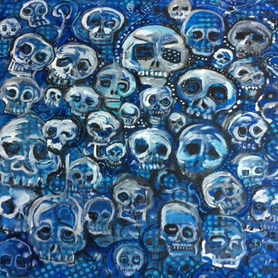 Blue skulls prints