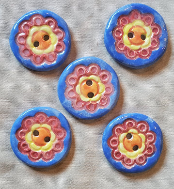 Ceramic button set by laurel Herbert