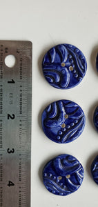 6  1 inch hand made ceramic buttons