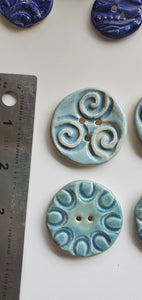 4 large 1.5 inch ceramic buttons