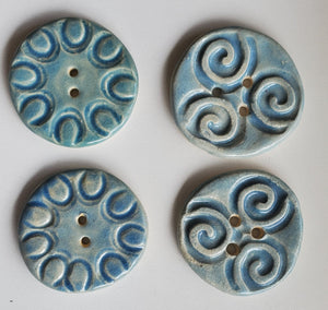 4 large 1.5 inch ceramic buttons