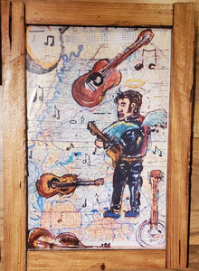 Elvis Tennessee  map art