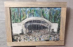 embellished 24x18" framed greenfield lake print