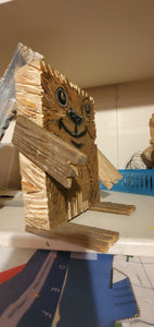 otter wood scrap folk art 10 inch tall