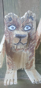 folk art wood scrap critter little bear