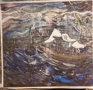 10x10 paper print harbor from the heavy seas unframed