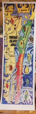 topsail island  Map Art  print