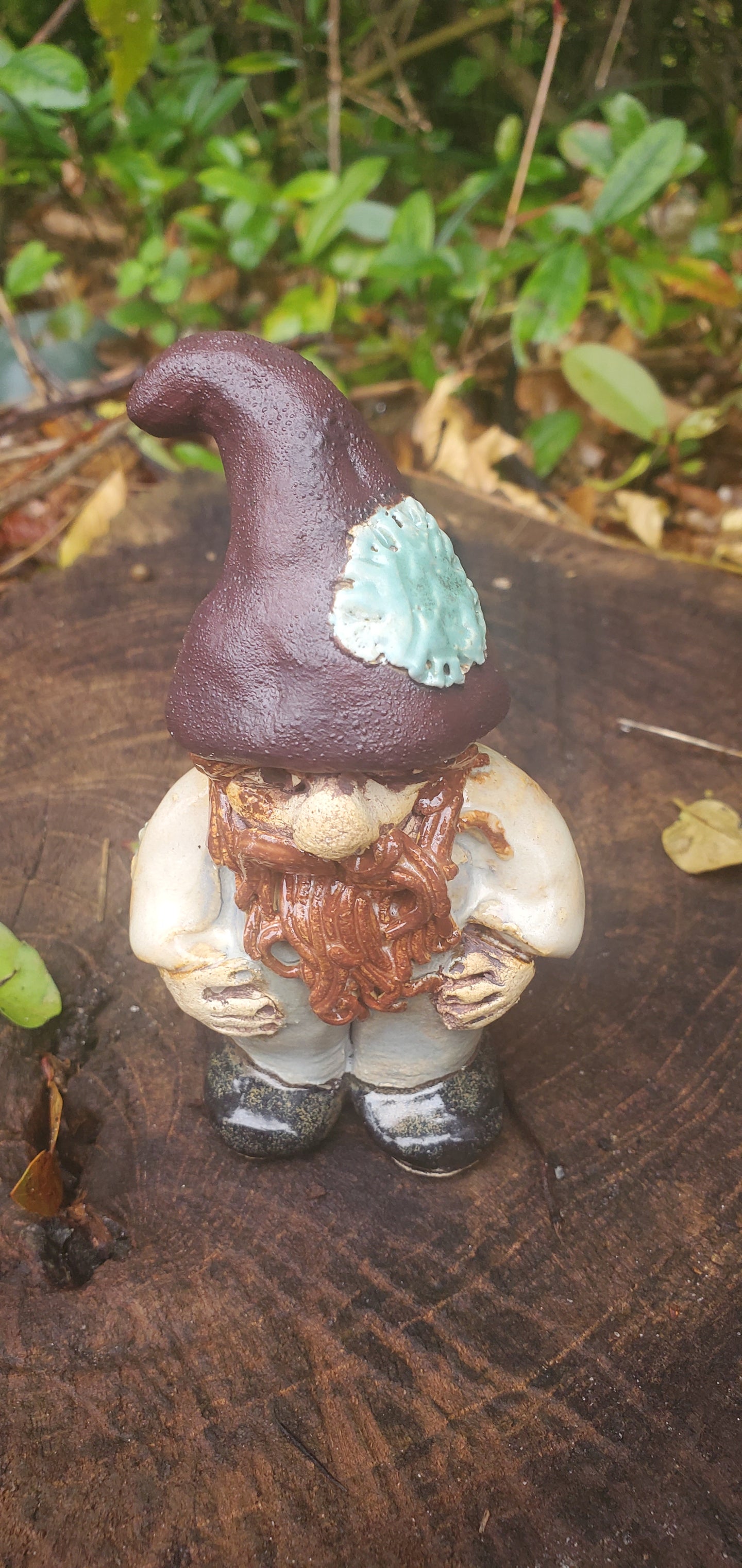 little gnomey homey 3 inch tall handmade ceramic scuplture