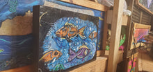 Load image into Gallery viewer, original fish painting 16x10 built   wood panel ready to hang
