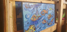 Load image into Gallery viewer, original fish painting 12x18  wood panel ready to hang