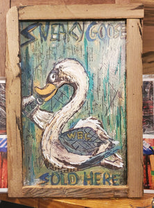 12x18"   framed sneaky goose print