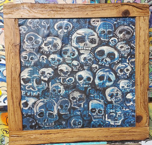 Blue skulls prints