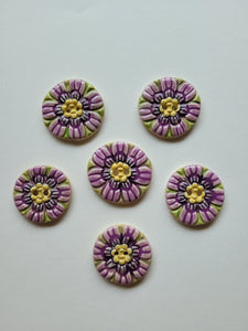 7 beatidul handmade ceramic buttons