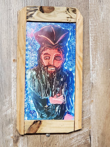 framed  12x5" blackbeard print