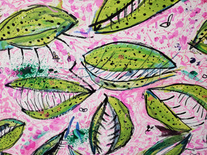 flytrap original 24x10" acrylic on canvas