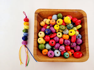 Ceramic Rainbow Beads