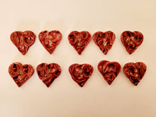 Load image into Gallery viewer, Set of 10 clay heart buttons