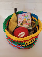 Load image into Gallery viewer, Crocheted t-shirt basket