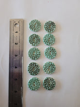 Load image into Gallery viewer, Set of 10 Antique Green Buttons