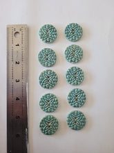 Load image into Gallery viewer, Set of 10 Nordic Blue Round Buttons