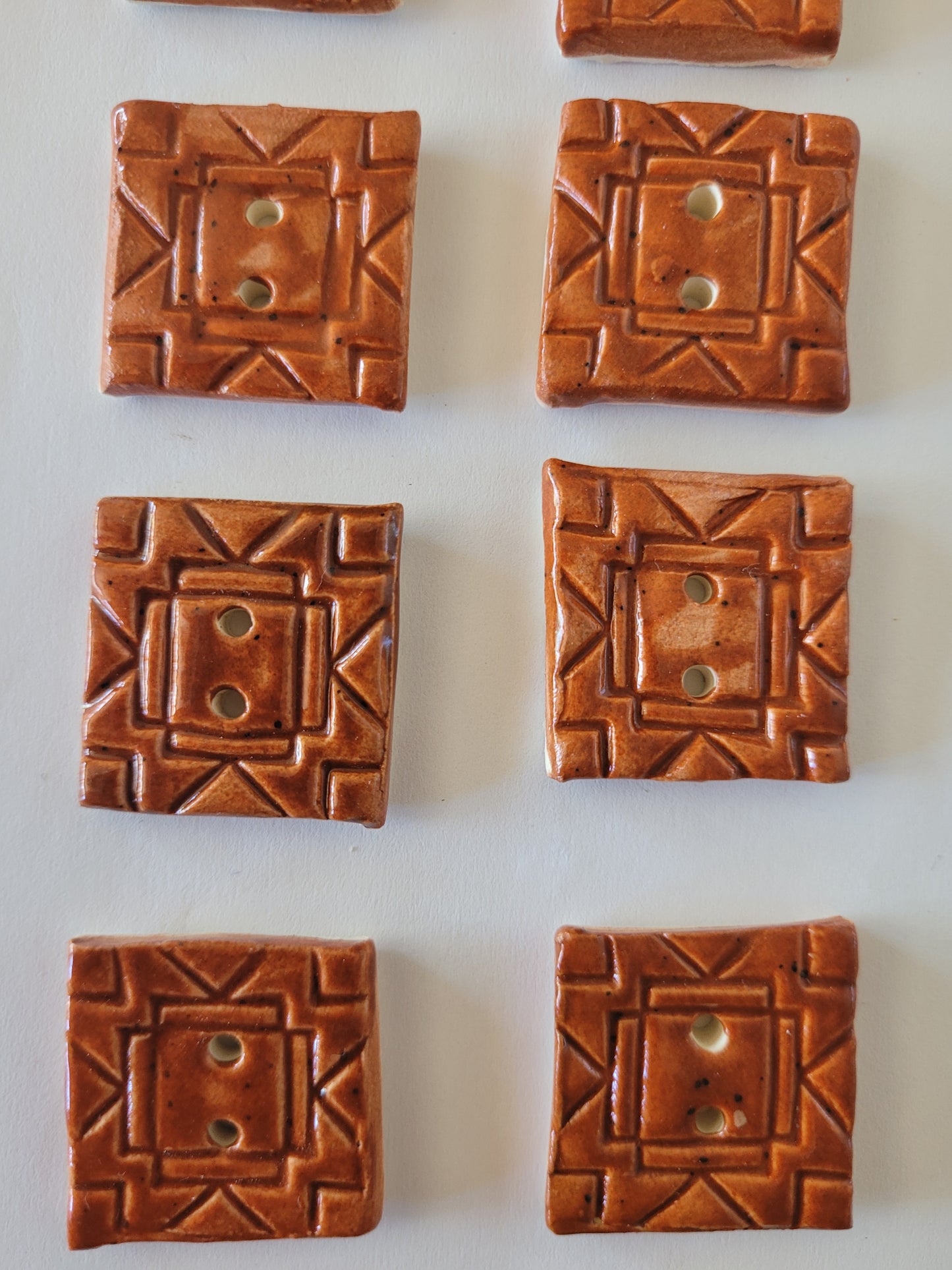 Set of 10 Square Aztec Inspired Buttons