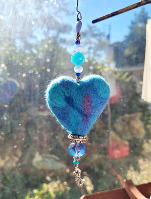 Window Heart Mermaid Charm