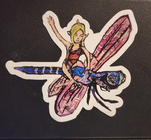 New 2.5x3" dragonfly rider magnet