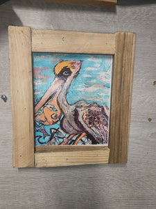 10x9 framed pelican print