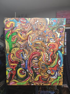 24"x27.5" original painting"  transcendent metamorphism"