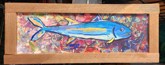 18.5x 7" embellished tuna fish print