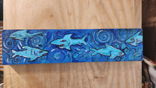 Load image into Gallery viewer, 24x7 original acrylic  sharks