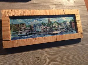 Wilmington Riverfront print framed Signed