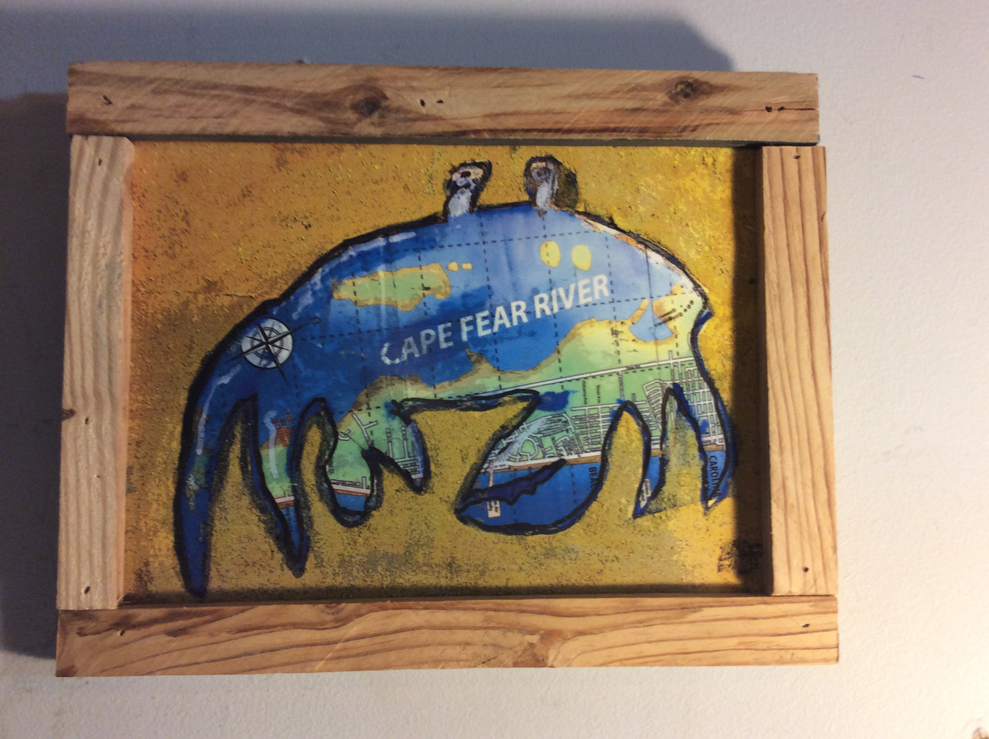 Cape fear crab framed print