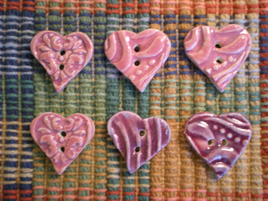 6 inch heart buttons