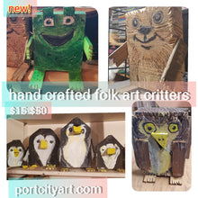 Load image into Gallery viewer, owl folk art critter