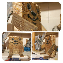 Load image into Gallery viewer, otter wood scrap folk art 10 inch tall