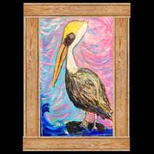 Load image into Gallery viewer, Pelican in the pink sunset prints