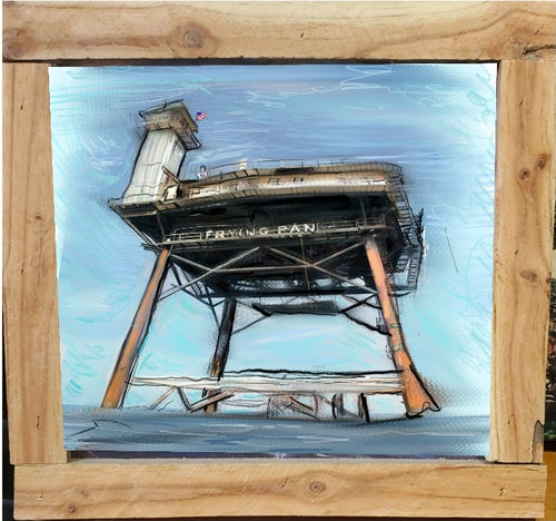 frying pan tower signed framed print