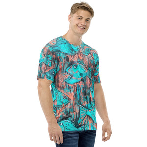 Men's T-shirt turquoise  fish