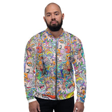 Load image into Gallery viewer, Unisex Bomber Jacket abstract faces