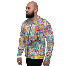 Load image into Gallery viewer, Unisex Bomber Jacket abstract faces
