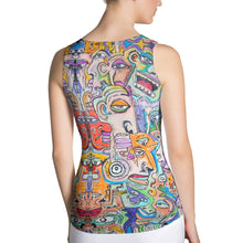 Load image into Gallery viewer, Sublimation Cut &amp; Sew Tank Top abstract faces
