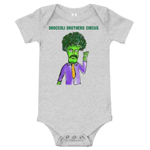 Load image into Gallery viewer, Baby short sleeve one piece Broccoli brothers circus onsie