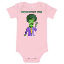 Load image into Gallery viewer, Baby short sleeve one piece Broccoli brothers circus onsie