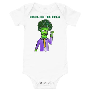Baby short sleeve one piece Broccoli brothers circus onsie