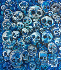 Blue skulls prints
