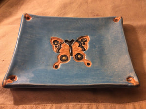 ceramic butterfly soap dish