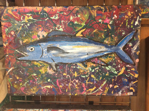24x 16 original fish painting by Mark Herbert