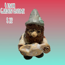 Load image into Gallery viewer, 4 inch ceramic gnome sculpture