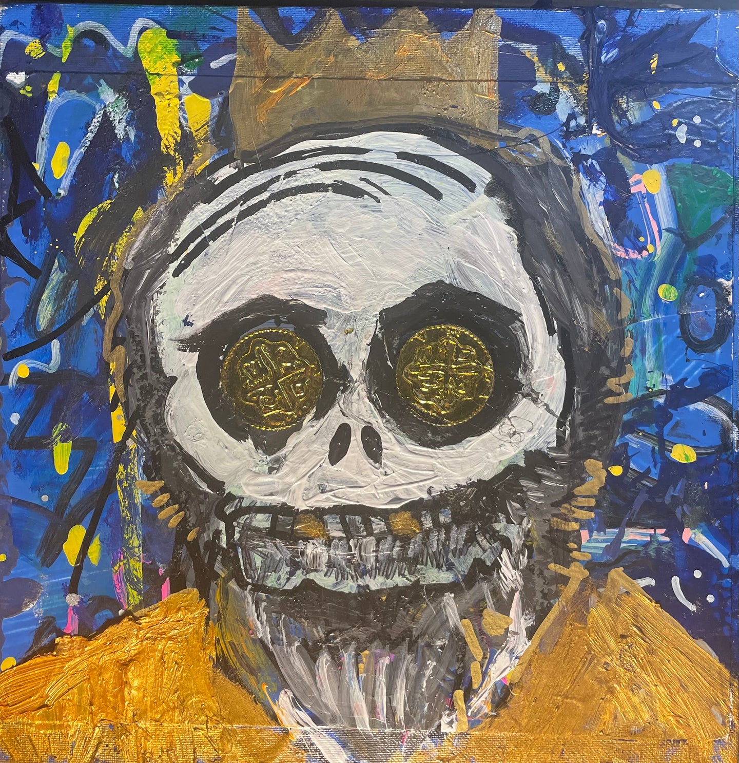 King Midas  10x10 original on wrap around canvas